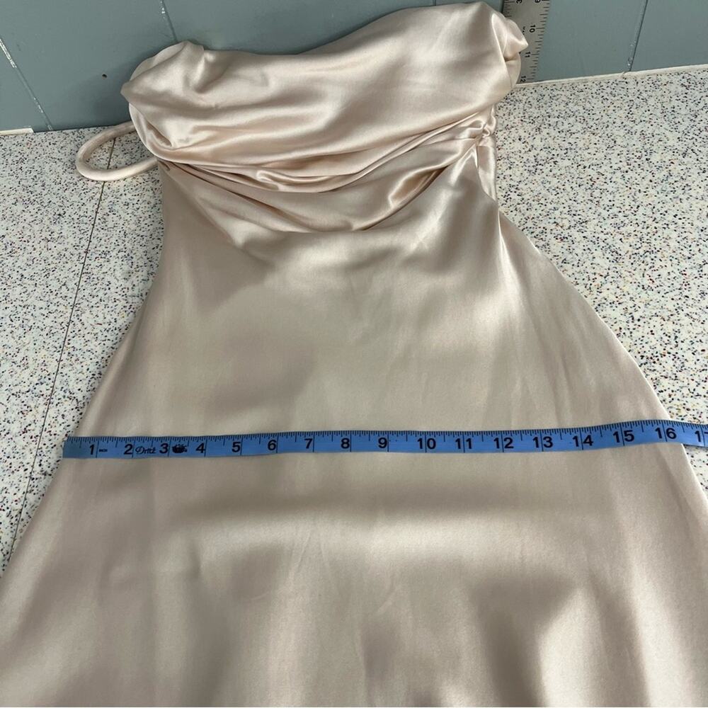 Et Ochs Gisella Silk Draped Mini Dress Sugar Cookie Pink Women’s Size 0 NWT - Picture 13 of 14